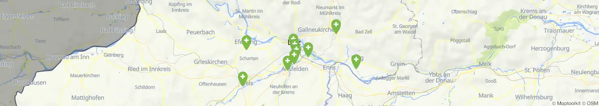 Kartenansicht für Apotheken-Notdienste in der Nähe von Pöstlingberg (Gemeinde, Oberösterreich) (163)